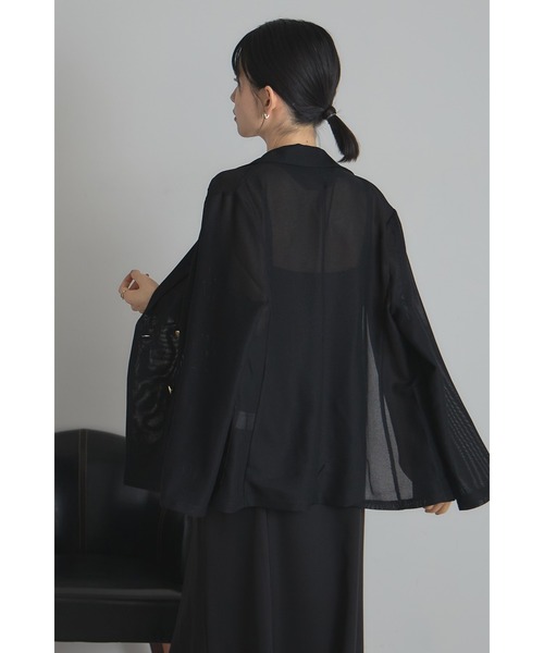 &. NOSTALGIA(アンドドットノスタルジア)の「メッシュテーラードジャケット(テーラードジャケット・レディース・ブラック/ベージュ・M)」の16枚目の写真