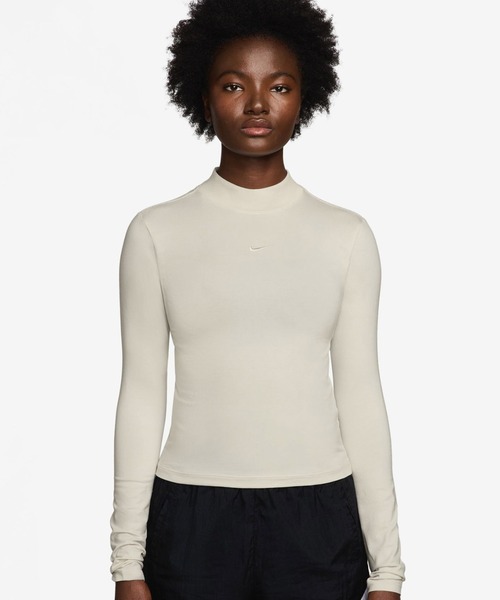 【新品未使用】NIKE×OFF WHITE  カットソー 長袖 ショート丈 NIKE AS W NSW NK CHLL KNT MOCK TEE / ナイキ ウィメンズ NSW CHLL