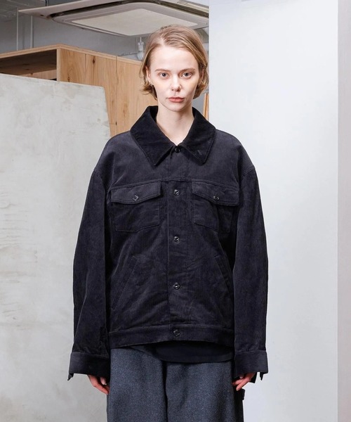 VOAAOV(ヴォアーブ)の「【VOAAOV】 8W STANDARD CORDUROY Blouson(その他アウター・メンズ・ブラック/グレイッシュベージュ・0/1/2)」の1枚目の写真