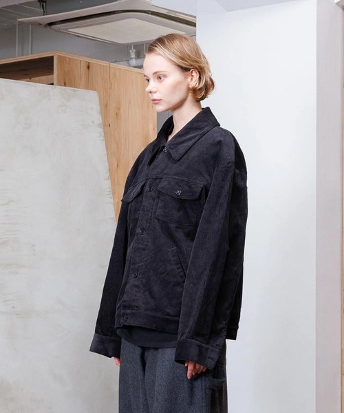 VOAAOV(ヴォアーブ)の「【VOAAOV】 8W STANDARD CORDUROY Blouson(その他アウター・メンズ・ブラック/グレイッシュベージュ・0/1/2)」の3枚目の写真