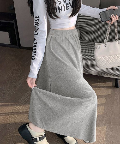 Miniministore(ミニミニストア)の「ラメ入りロングスカート キラキラスカート(スカート・レディース・ライトグレー/ブラック/ダークグレー・FREE)」の15枚目の写真