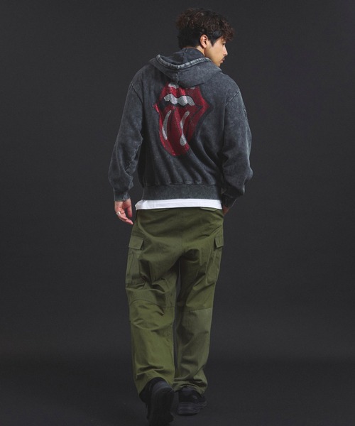 JACKROSE（ジャックローズ）の「B-TRS-Lips&Tongue ラインストーン-ZIPパーカー（パーカー・メンズ・ブラウン/グレー/ブラック・S/M/L）」の21枚目の写真