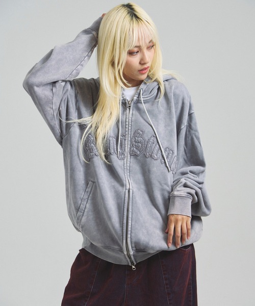 JACKROSE（ジャックローズ）の「B-TRS-Lips&Tongue ラインストーン-ZIPパーカー（パーカー・メンズ・ブラウン/グレー/ブラック・S/M/L）」の13枚目の写真