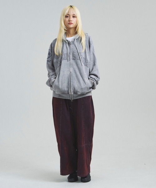 JACKROSE（ジャックローズ）の「B-TRS-Lips&Tongue ラインストーン-ZIPパーカー（パーカー・メンズ・ブラウン/グレー/ブラック・S/M/L）」の8枚目の写真