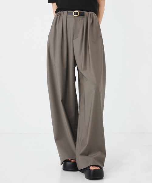 Super120s Wool Relax Trousers|ストレッチ/細見え/春服(スラックス Super120s Wool Relax Trousers|ストレッチ/細見え/春服(スラックス