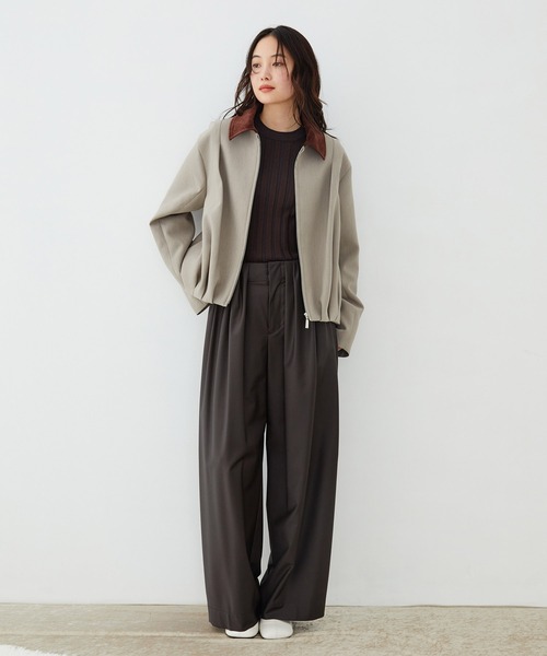 Super120s Wool Relax Trousers｜ストレッチ/細見え/春服（スラックス