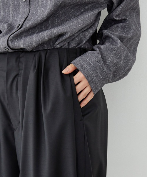 Super120s Wool Relax Trousers｜ストレッチ/細見え/春服（スラックス