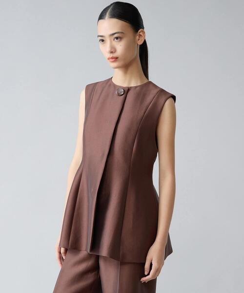 Tiara（ティアラ）の「ペプラムジレ（ベスト・レディース・ブラック/ブラウン・FREE）」の3枚目の写真