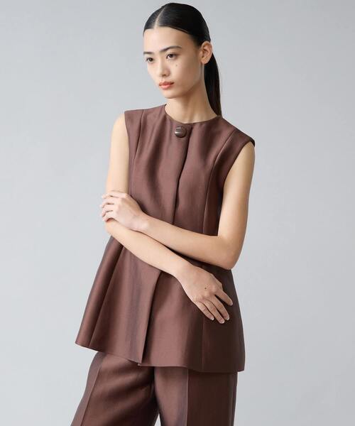 Tiara（ティアラ）の「ペプラムジレ（ベスト・レディース・ブラック/ブラウン・FREE）」の4枚目の写真