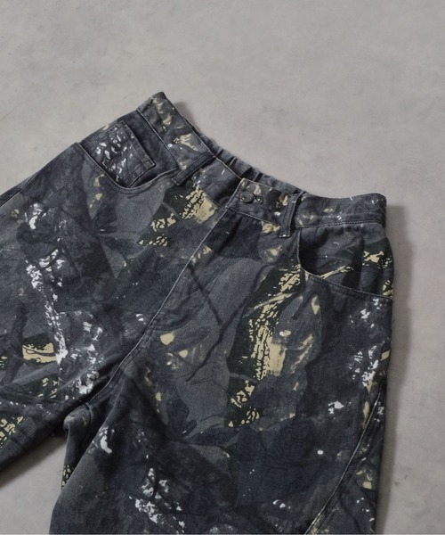 DOUBLE STEAL(ダブルスティール)の「総柄イージーワイドパンツ(その他パンツ・メンズ・カーキ/ブラック・LARGE/MEDIUM)」の4枚目の写真