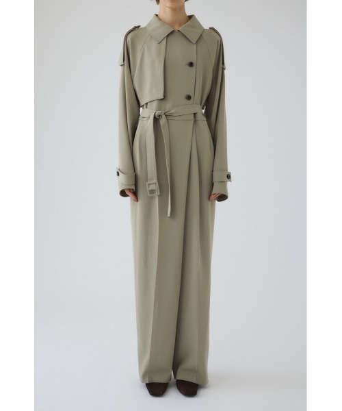 RIM.ARK(リムアーク)の「Trench detail all in one トレンチディティールオールインワン(つなぎ/オールインワン・レディース・ベージュ/ブラック/ライトカーキ・38/36)」の18枚目の写真