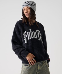 FUBU フブ プルオーバー 長袖 クルーネック シャギー ニット セーター