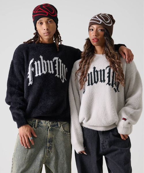 FUBU( フブ)の「FUBU フブ プルオーバー 長袖 クルーネック シャギー ニット セーター(ニット/セーター・メンズ・ライトグレー/ブラック・XL/XXL/M/L)」の14枚目の写真