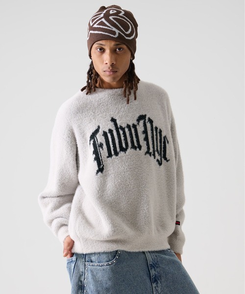 FUBU( フブ)の「FUBU フブ プルオーバー 長袖 クルーネック シャギー ニット セーター(ニット/セーター・メンズ・ライトグレー/ブラック・XL/XXL/M/L)」の9枚目の写真