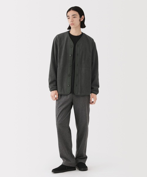 無印良品（ムジルシリョウヒン）の「紳士　素材に還るフリースカーディガン（カーディガン/ボレロ・メンズ・カーキ系/グレー/チャコールグレー/ブラック・S/M/L/XL）」の9枚目の写真