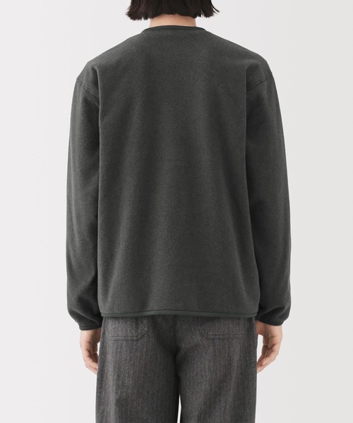 無印良品（ムジルシリョウヒン）の「紳士　素材に還るフリースカーディガン（カーディガン/ボレロ・メンズ・カーキ系/グレー/チャコールグレー/ブラック・S/M/L/XL）」の11枚目の写真