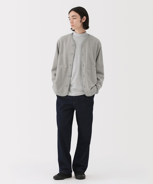 無印良品（ムジルシリョウヒン）の「紳士　素材に還るフリースカーディガン（カーディガン/ボレロ・メンズ・カーキ系/グレー/チャコールグレー/ブラック・S/M/L/XL）」の17枚目の写真