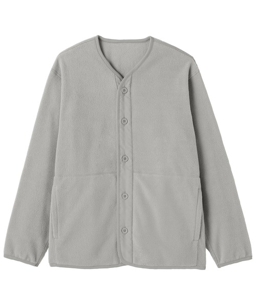 無印良品（ムジルシリョウヒン）の「紳士　素材に還るフリースカーディガン（カーディガン/ボレロ・メンズ・カーキ系/グレー/チャコールグレー/ブラック・S/M/L/XL）」の18枚目の写真