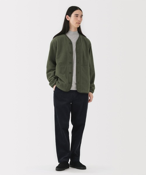 無印良品（ムジルシリョウヒン）の「紳士　素材に還るフリースカーディガン（カーディガン/ボレロ・メンズ・カーキ系/グレー/チャコールグレー/ブラック・S/M/L/XL）」の21枚目の写真