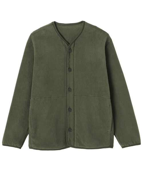 無印良品（ムジルシリョウヒン）の「紳士　素材に還るフリースカーディガン（カーディガン/ボレロ・メンズ・カーキ系/グレー/チャコールグレー/ブラック・S/M/L/XL）」の22枚目の写真