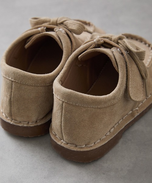 riziere（リジェール）の「選べる2種のシューレース付きモカシンブーツ（モカシン/デッキシューズ・キッズ・ベージュ/ブラウン・18/17/16/15 /22/21/20/19）」の4枚目の写真