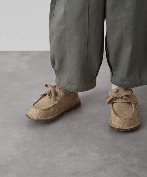 riziere（リジェール）の「選べる2種のシューレース付きモカシンブーツ（モカシン/デッキシューズ・キッズ・ベージュ/ブラウン・18/17/16/15 /22/21/20/19）」の8枚目の写真