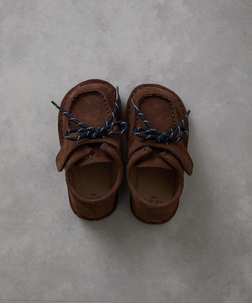 riziere（リジェール）の「選べる2種のシューレース付きモカシンブーツ（モカシン/デッキシューズ・キッズ・ベージュ/ブラウン・18/17/16/15 /22/21/20/19）」の18枚目の写真