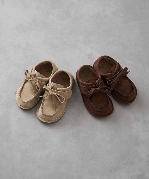 riziere（リジェール）の「選べる2種のシューレース付きモカシンブーツ（モカシン/デッキシューズ・キッズ・ベージュ/ブラウン・18/17/16/15 /22/21/20/19）」の21枚目の写真