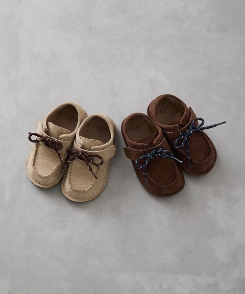 riziere（リジェール）の「選べる2種のシューレース付きモカシンブーツ（モカシン/デッキシューズ・キッズ・ベージュ/ブラウン・18/17/16/15 /22/21/20/19）」の22枚目の写真