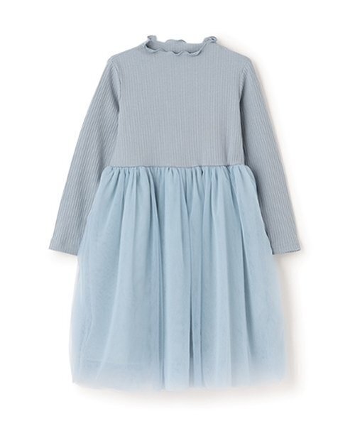 Lycee mine（リセマイン）の「チュールドッキングワンピース（ワンピース・キッズ・ブラック/ブルーグレー/ピンク・110cm/130cm/150cm/140cm/120cm/100cm）」の6枚目の写真
