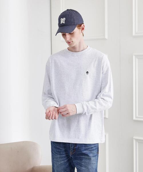 TAKEO KIKUCHI（タケオキクチ）の「【LIMITED】ワンポイント刺繍 長袖Tシャツ（Tシャツ/カットソー・メンズ・ブラック/ホワイト/ライトグレー・01/02/03/04）」の3枚目の写真