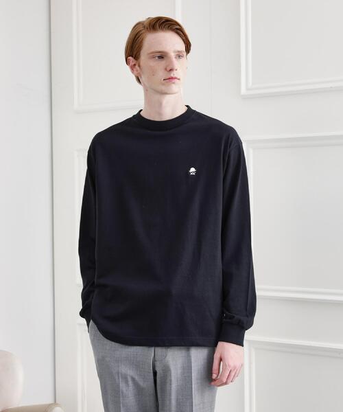 TAKEO KIKUCHI（タケオキクチ）の「【LIMITED】ワンポイント刺繍 長袖Tシャツ（Tシャツ/カットソー・メンズ・ブラック/ホワイト/ライトグレー・01/02/03/04）」の2枚目の写真