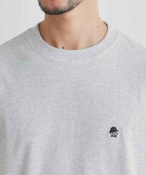 TAKEO KIKUCHI（タケオキクチ）の「【LIMITED】ワンポイント刺繍 長袖Tシャツ（Tシャツ/カットソー・メンズ・ブラック/ホワイト/ライトグレー・01/02/03/04）」の20枚目の写真