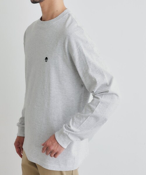 TAKEO KIKUCHI（タケオキクチ）の「【LIMITED】ワンポイント刺繍 長袖Tシャツ（Tシャツ/カットソー・メンズ・ブラック/ホワイト/ライトグレー・01/02/03/04）」の19枚目の写真