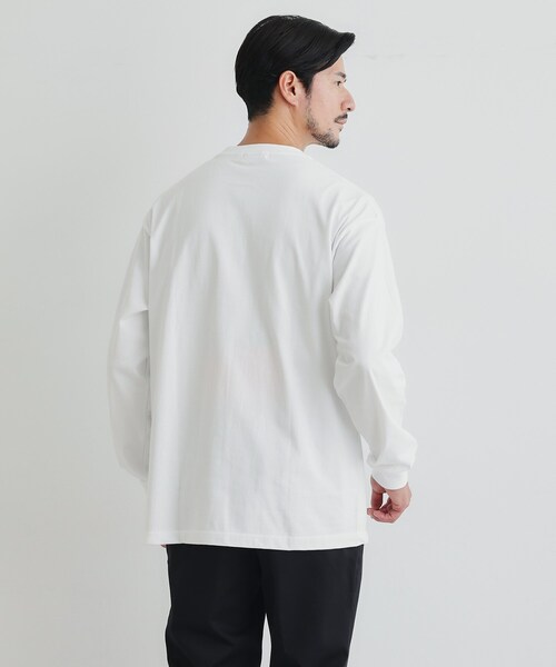 TAKEO KIKUCHI（タケオキクチ）の「【LIMITED】ワンポイント刺繍 長袖Tシャツ（Tシャツ/カットソー・メンズ・ブラック/ホワイト/ライトグレー・01/02/03/04）」の16枚目の写真