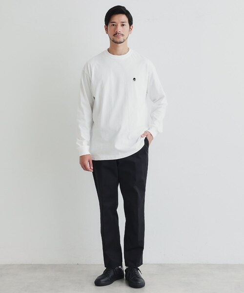 TAKEO KIKUCHI（タケオキクチ）の「【LIMITED】ワンポイント刺繍 長袖Tシャツ（Tシャツ/カットソー・メンズ・ブラック/ホワイト/ライトグレー・01/02/03/04）」の15枚目の写真