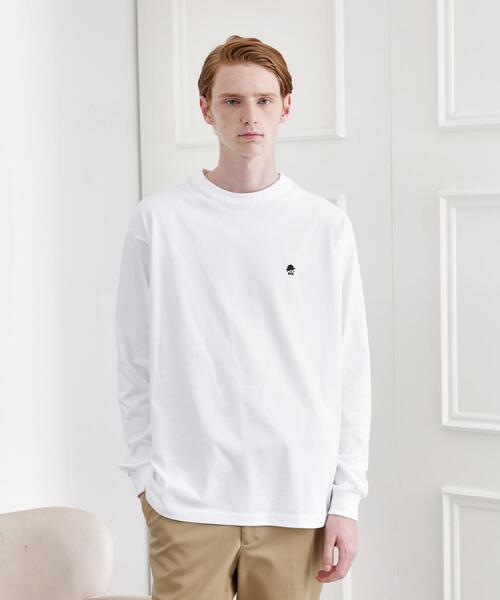 TAKEO KIKUCHI（タケオキクチ）の「【LIMITED】ワンポイント刺繍 長袖Tシャツ（Tシャツ/カットソー・メンズ・ブラック/ホワイト/ライトグレー・01/02/03/04）」の13枚目の写真