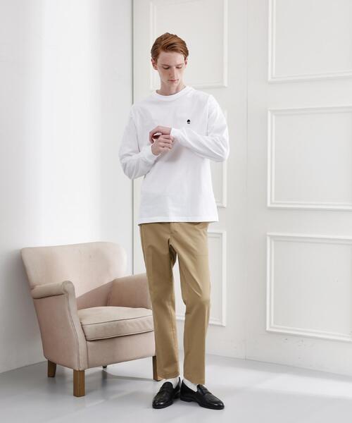 TAKEO KIKUCHI（タケオキクチ）の「【LIMITED】ワンポイント刺繍 長袖Tシャツ（Tシャツ/カットソー・メンズ・ブラック/ホワイト/ライトグレー・01/02/03/04）」の11枚目の写真