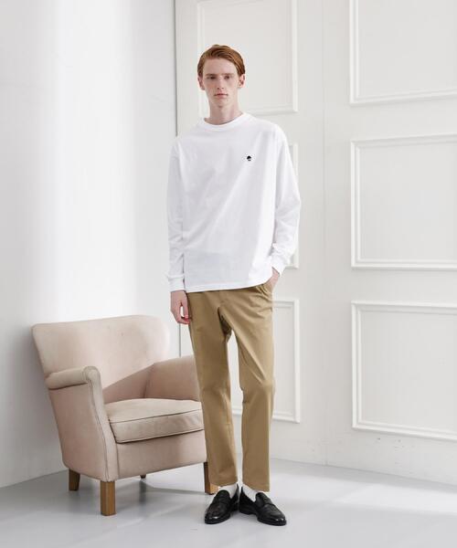 TAKEO KIKUCHI（タケオキクチ）の「【LIMITED】ワンポイント刺繍 長袖Tシャツ（Tシャツ/カットソー・メンズ・ブラック/ホワイト/ライトグレー・01/02/03/04）」の10枚目の写真