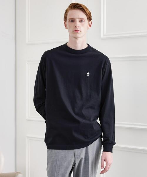 TAKEO KIKUCHI（タケオキクチ）の「【LIMITED】ワンポイント刺繍 長袖Tシャツ（Tシャツ/カットソー・メンズ・ブラック/ホワイト/ライトグレー・01/02/03/04）」の4枚目の写真