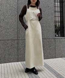 &g'aime | 【&g'aime】ビスチェレイヤードワンピース　Bustier Layered Dress(ワンピース)