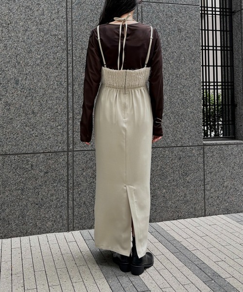 セール】【&g'aime】ビスチェレイヤードワンピース Bustier Layered