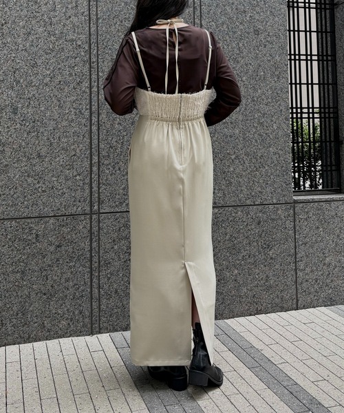 セール】【&g'aime】ビスチェレイヤードワンピース Bustier Layered