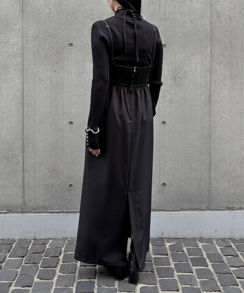 セール】【&g'aime】ビスチェレイヤードワンピース Bustier Layered