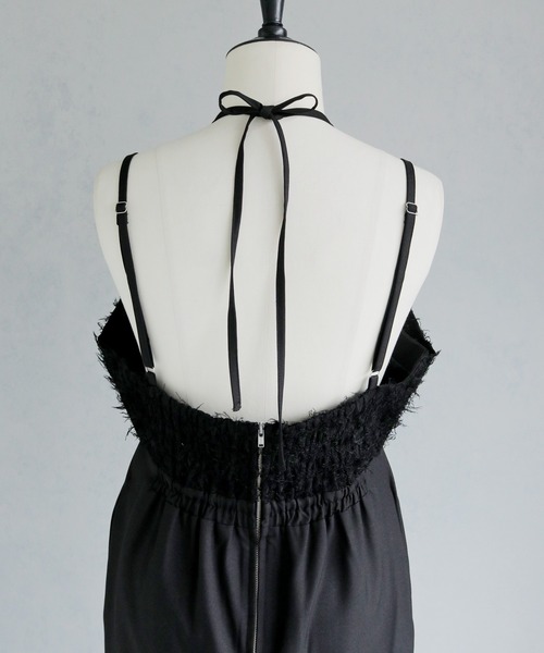 &g'aime(アンジェム)の「【&g'aime】ビスチェレイヤードワンピース Bustier Layered Dress(ワンピース・レディース・ブラック/アイボリー・FREE)」の6枚目の写真