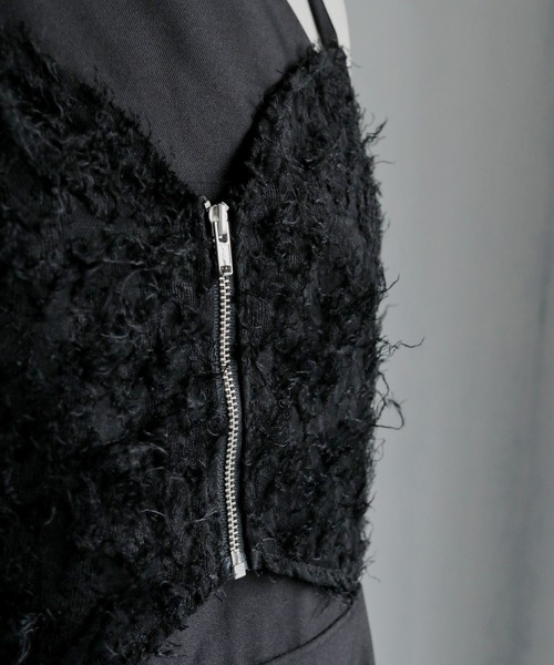 &g'aime(アンジェム)の「【&g'aime】ビスチェレイヤードワンピース Bustier Layered Dress(ワンピース・レディース・ブラック/アイボリー・FREE)」の7枚目の写真