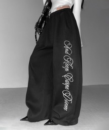 me+em select(~[ZNg)́y Qcolor z^OShJChXEFbgpc ^ lettering logo embroidery wide sweatpants(XEFbgpc)