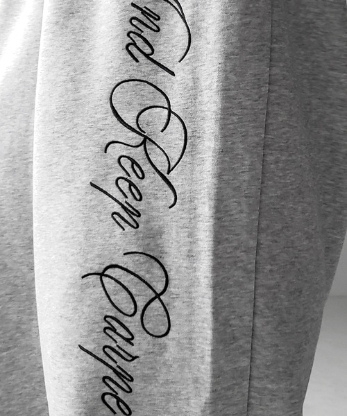 me+em select(ミームセレクト)の「【 3color 】レタリングロゴ刺繍ワイドスウェットパンツ / lettering logo embroidery wide sweatpants(スウェットパンツ・レディース・グレー/ブラック/ピンク・FREE)」の14枚目の写真