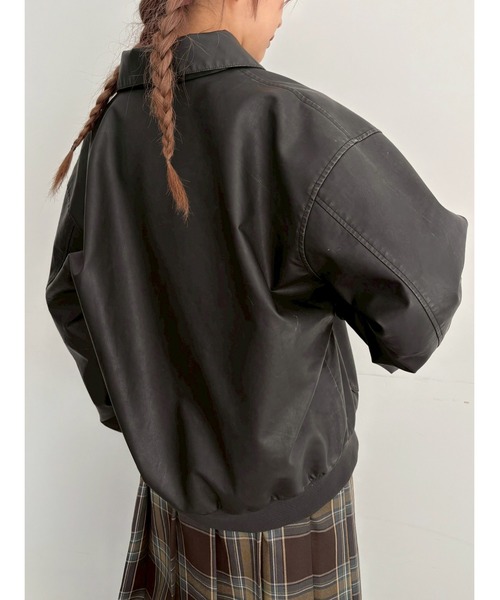 SM2（エスエムツー）の「フェイクレザーブルゾン（ブルゾン・レディース・ブラック/ブラウン・F）」の6枚目の写真