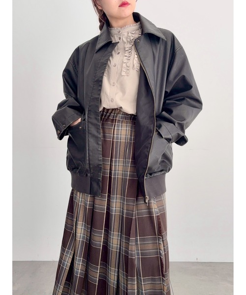 SM2（エスエムツー）の「フェイクレザーブルゾン（ブルゾン・レディース・ブラック/ブラウン・F）」の4枚目の写真